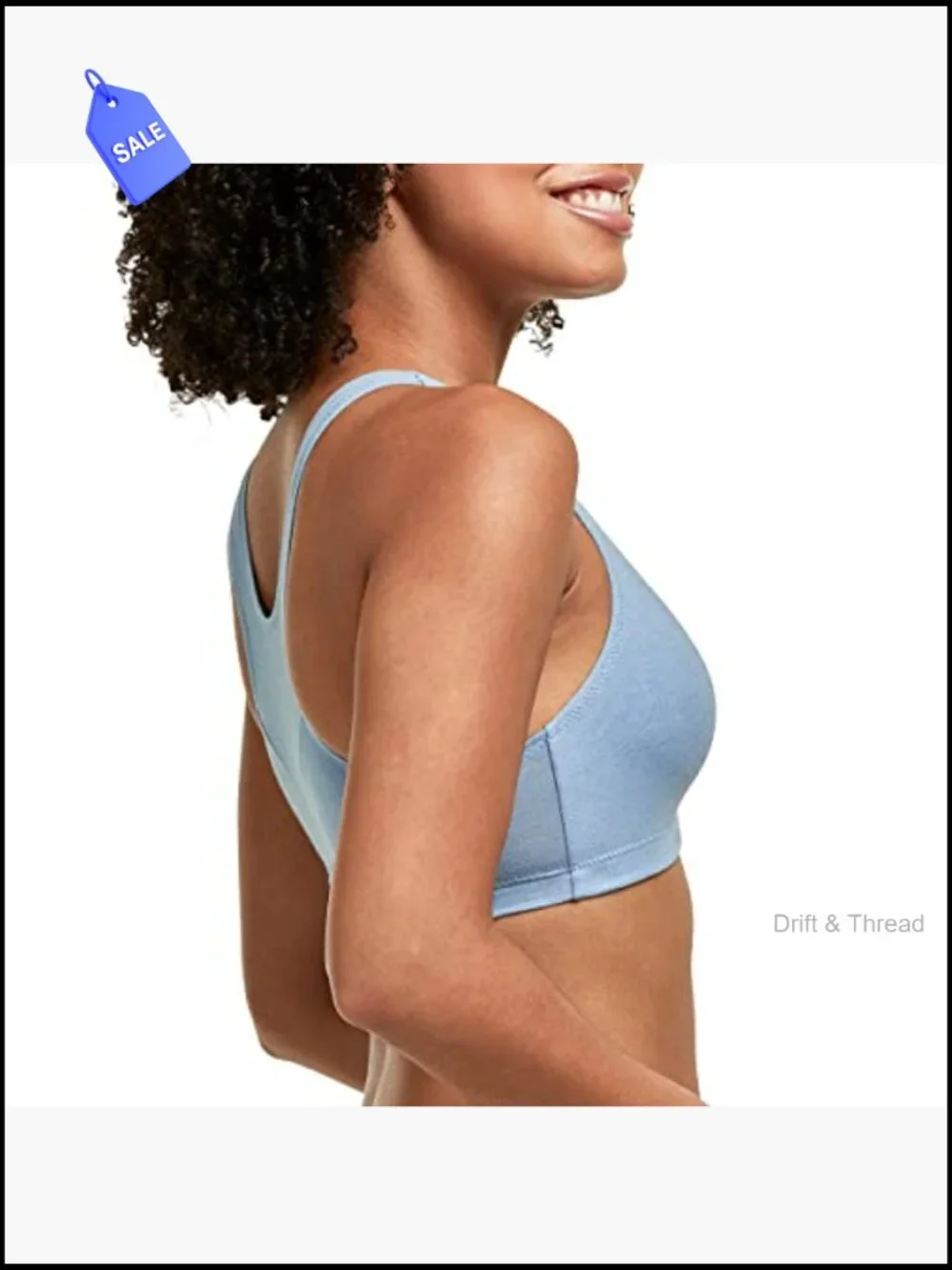 Wireless Pullover Bra Pack, Low-Impact Racerback, Cotton Blend, 2-Pack